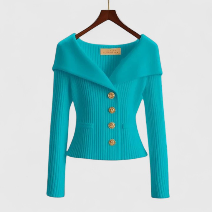Holly | Off-Shoulder Button Cardigan