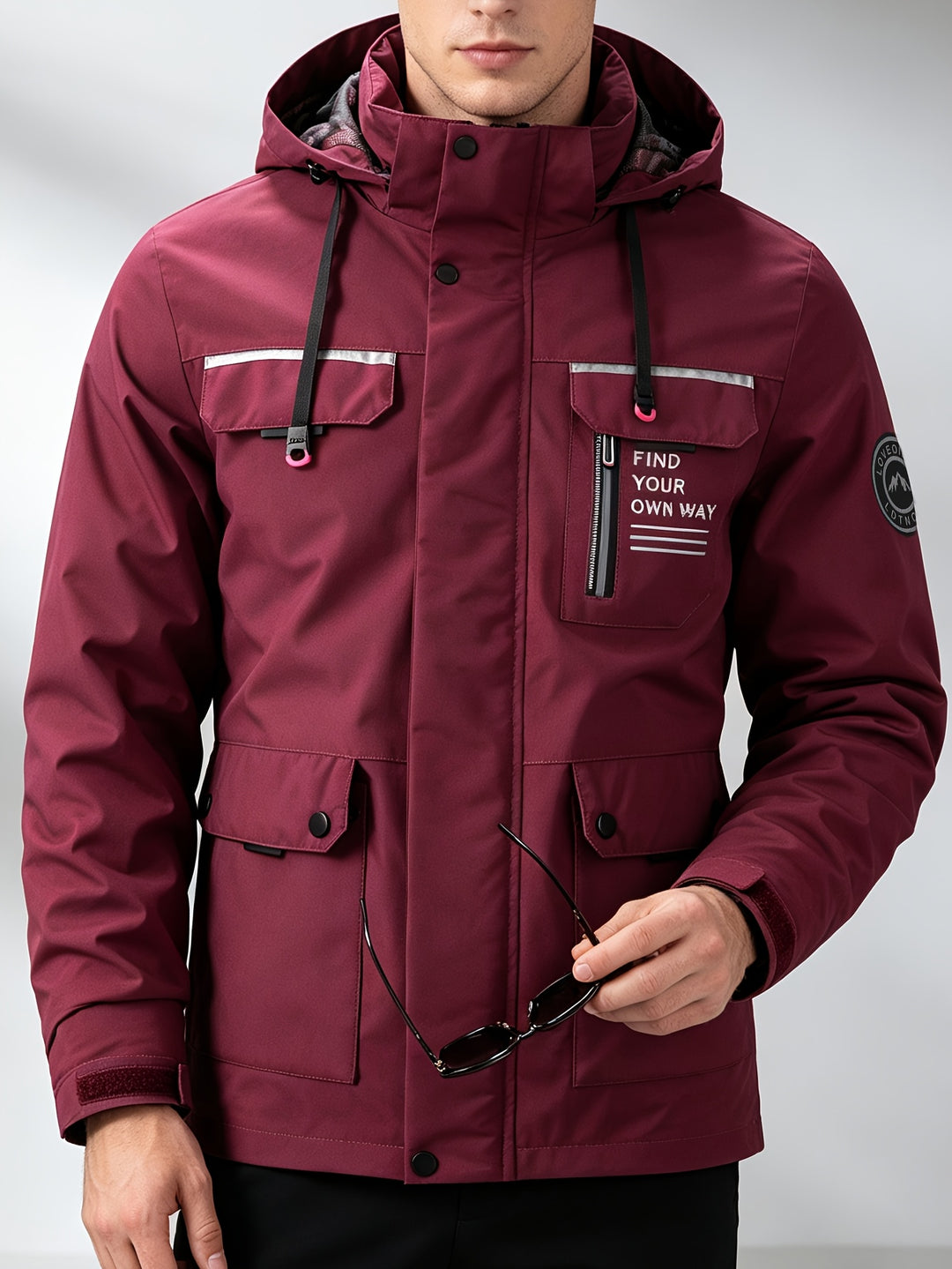 Simon | Men’s Hooded Utility Windbreaker Jacket