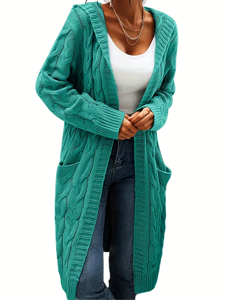 Marina | Plus Size Hooded Knit Cardigan