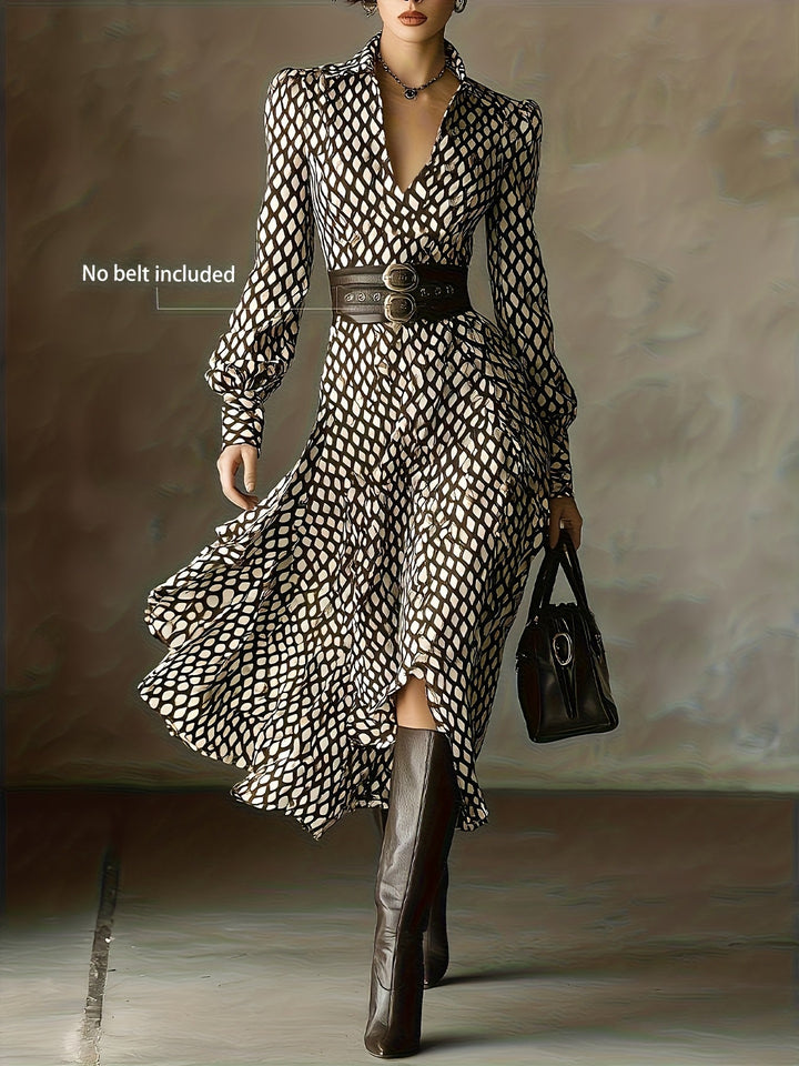 Romilly | Vintage-Inspired Rhombus Print Dress