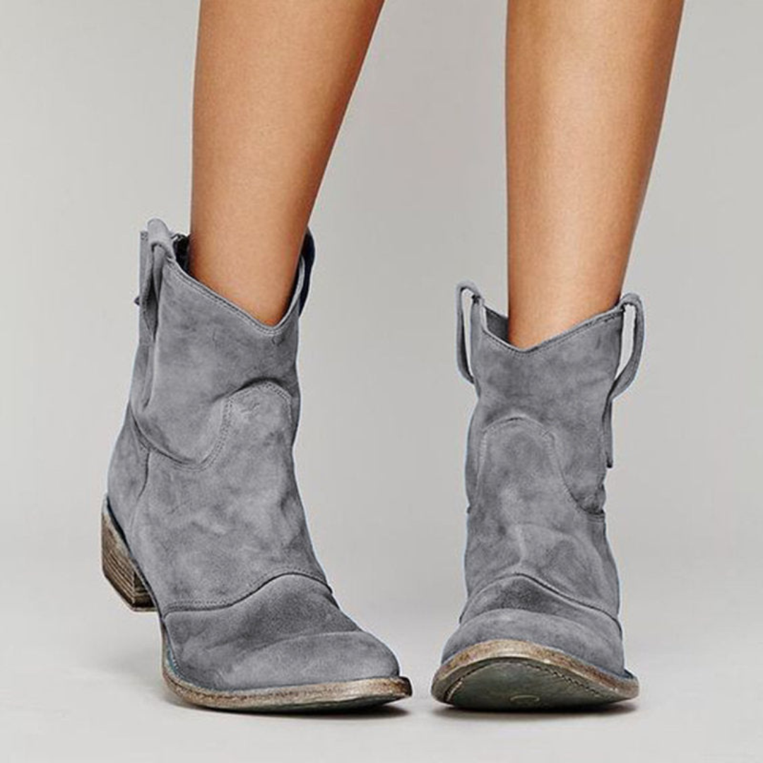 Frances | Women's Western Ankle Boots with Block Heel