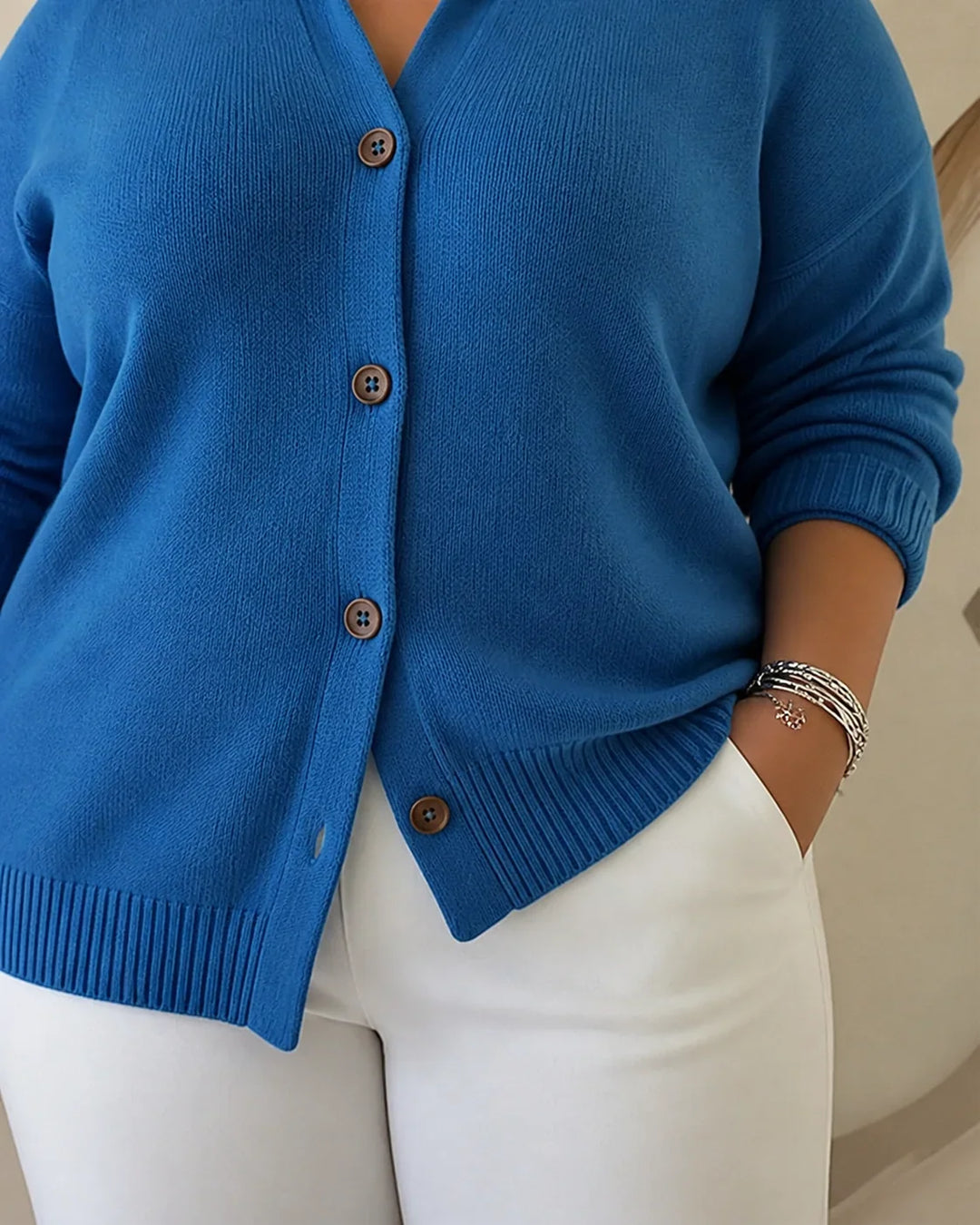 Kezia | Women's Collared Cropped Button Cardigan