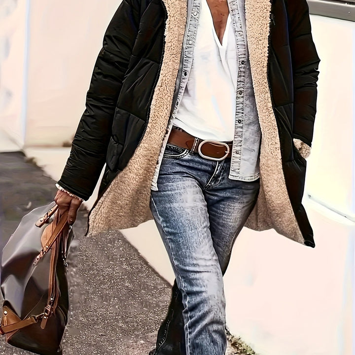 Elodie | Women's Reversible Fleece-Lined Hooded Jacket