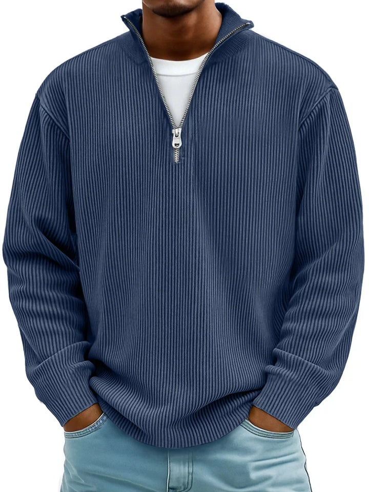 Theo | Men's Ribbed Half-Zip Jumper