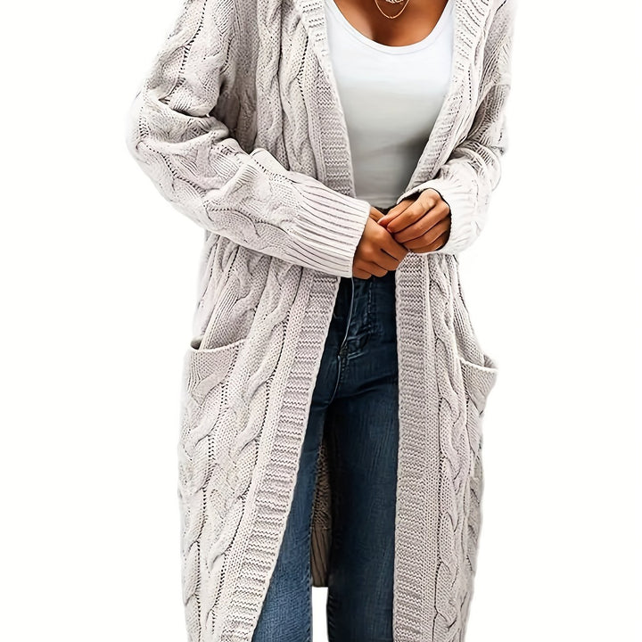 Marina | Plus Size Hooded Knit Cardigan