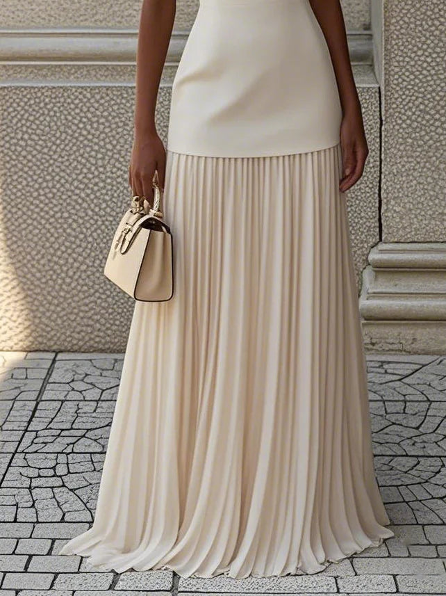 Micaela | Pleated Sleeveless Maxi Dress