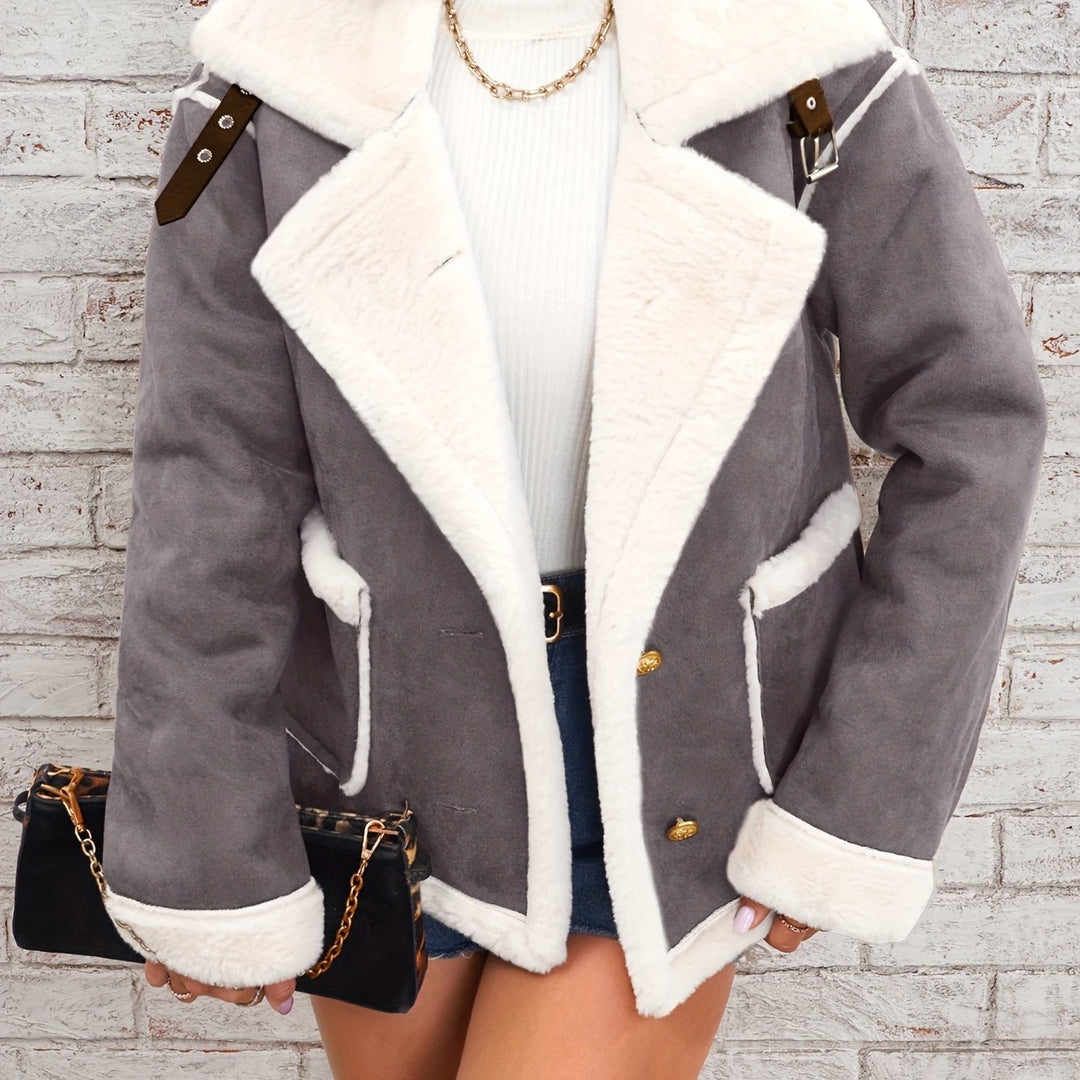 Evelyn | Women's Lapel Biker Winter Coat