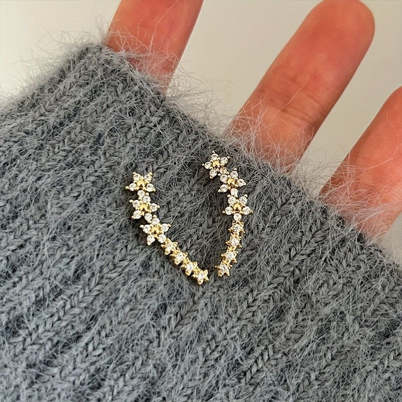 Aurelia | Floral Climber Earrings