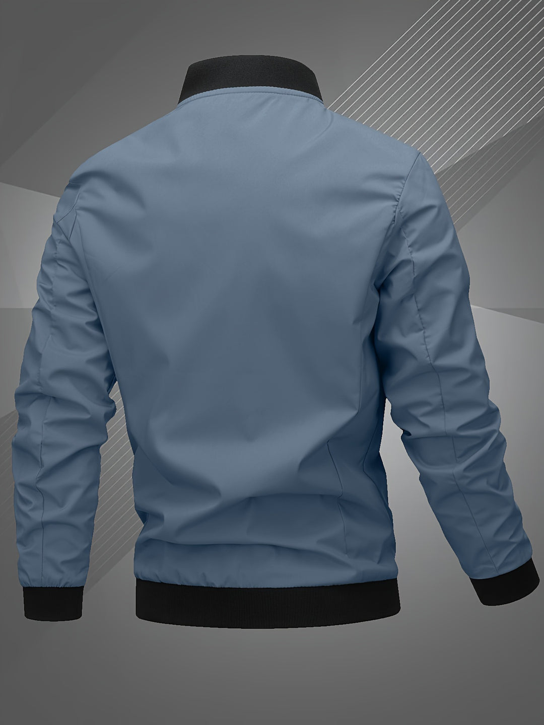 Elliot | Men’s Zip Bomber Jacket with Embroidered Detail