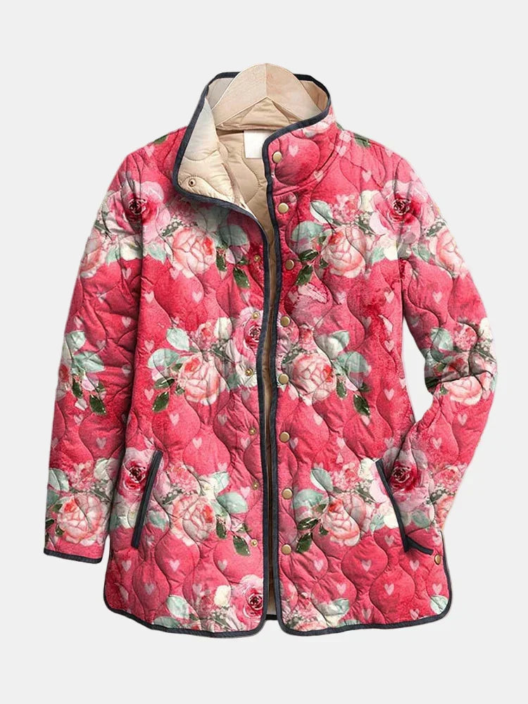 Lenora | Vintage-Inspired Floral Quilted Jacket