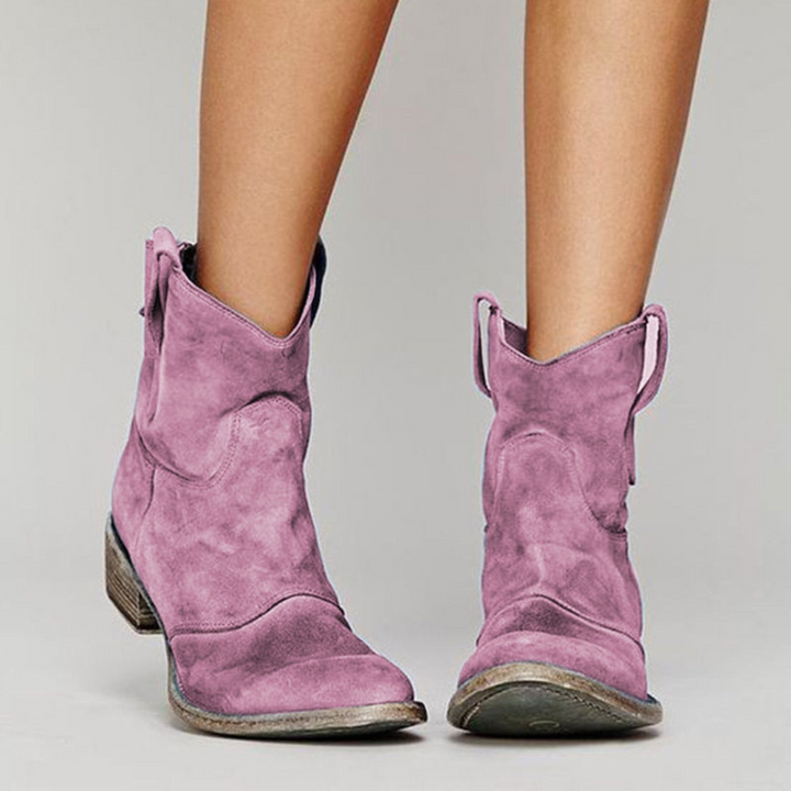 Frances | Women's Western Ankle Boots with Block Heel