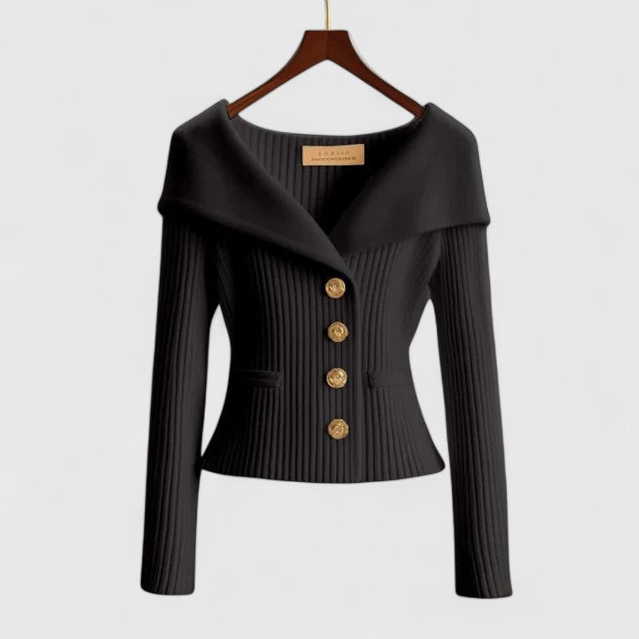 Holly | Off-Shoulder Button Cardigan