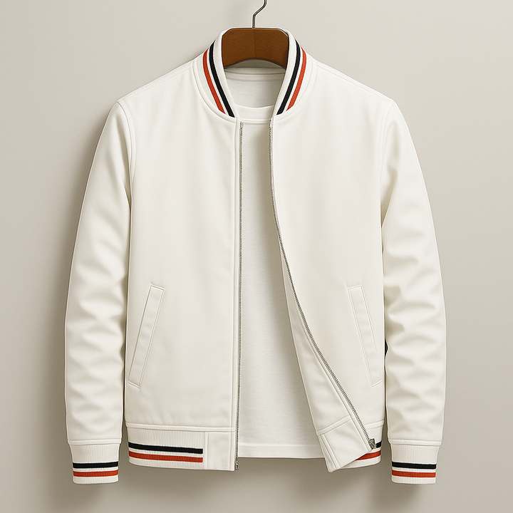 Harrison | Men’s Lightweight Zip Jacket with Contrast Ribbed Trim