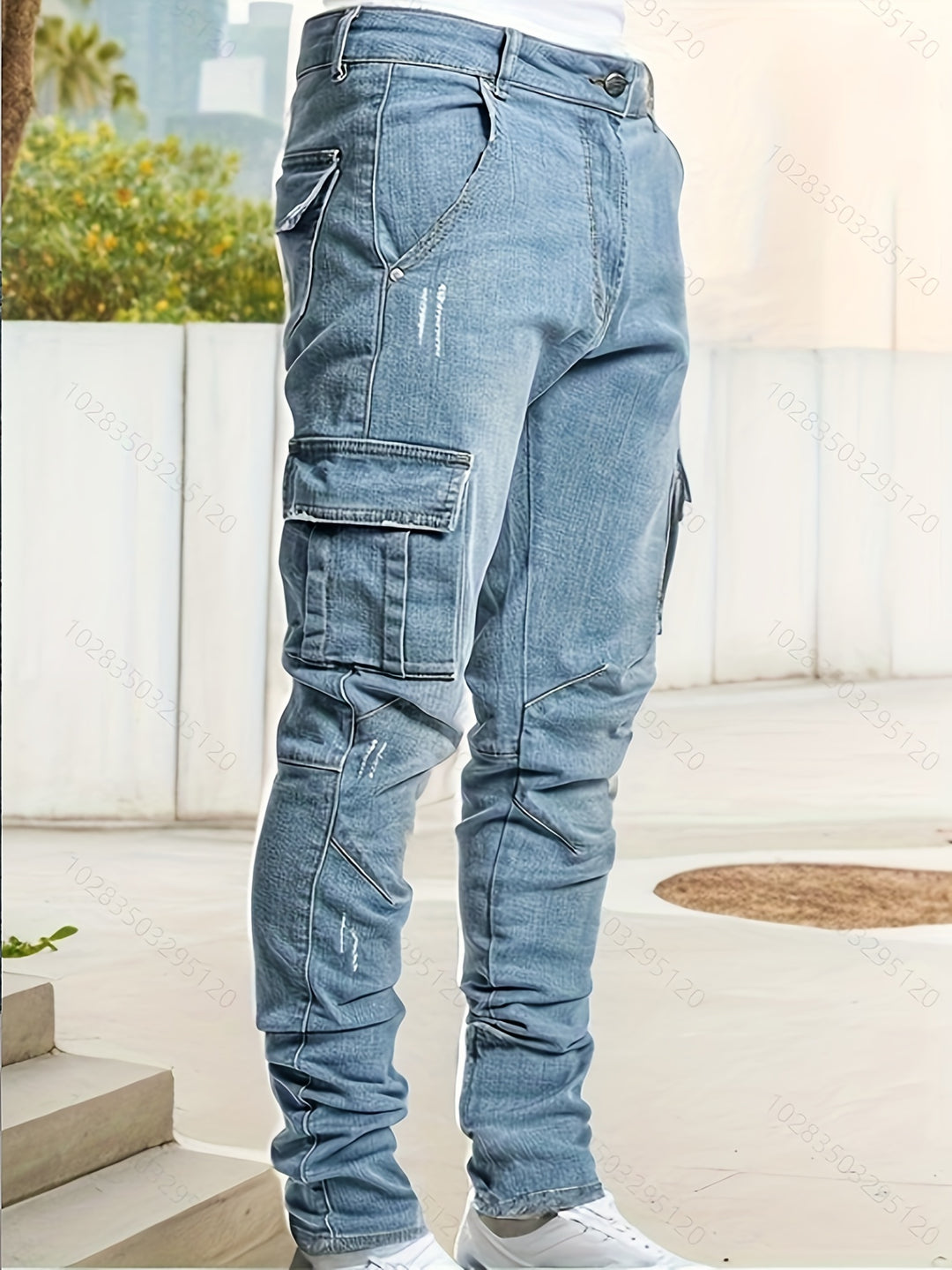 Tristan | Men’s Slim-Fit Cargo Jeans with Utility Pockets