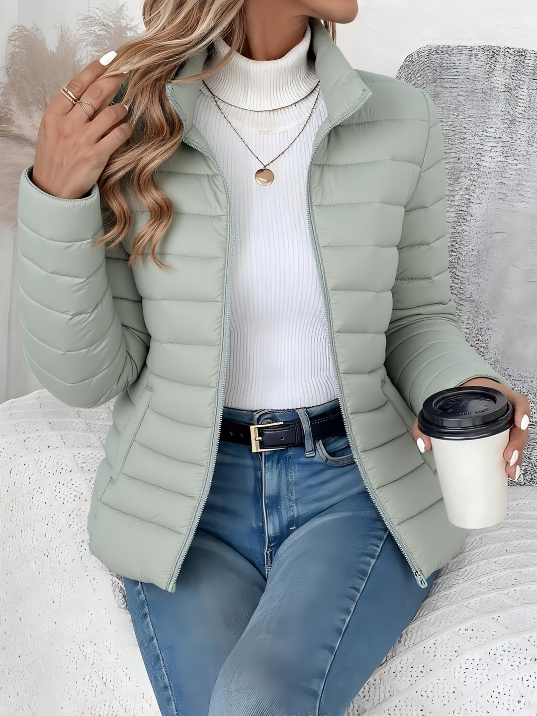 Nora | Quilted High-Neck Zip Jacket