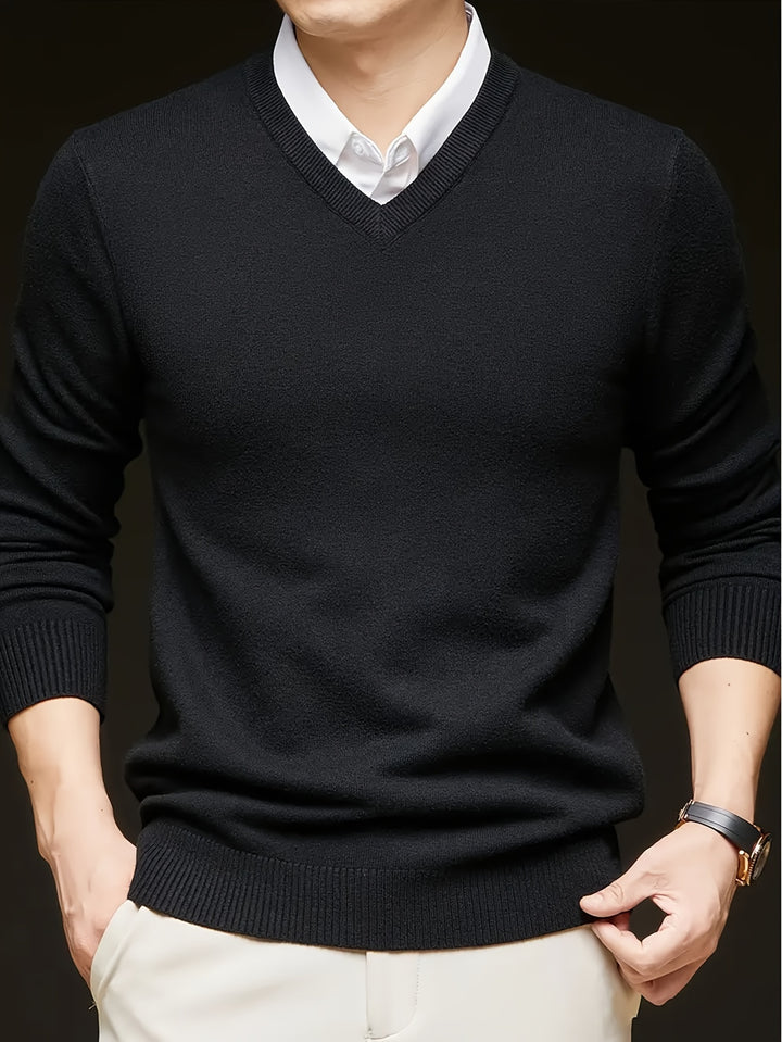 Adrian | Men’s V-Neck Knit Jumper