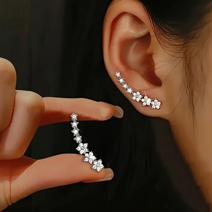 Aurelia | Floral Climber Earrings