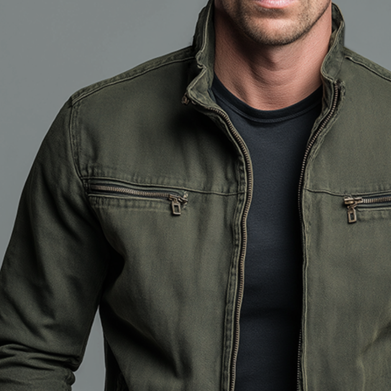 Ronan | Vintage-Wash Zip Jacket
