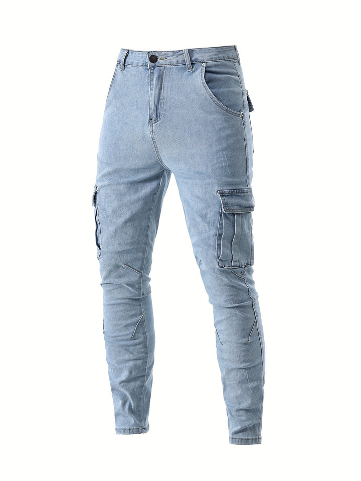 Tristan | Men’s Slim-Fit Cargo Jeans with Utility Pockets