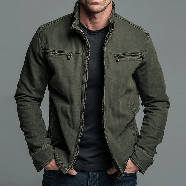 Ronan | Vintage-Wash Zip Jacket