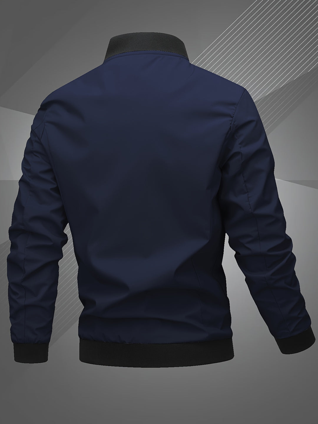 Elliot | Men’s Zip Bomber Jacket with Embroidered Detail