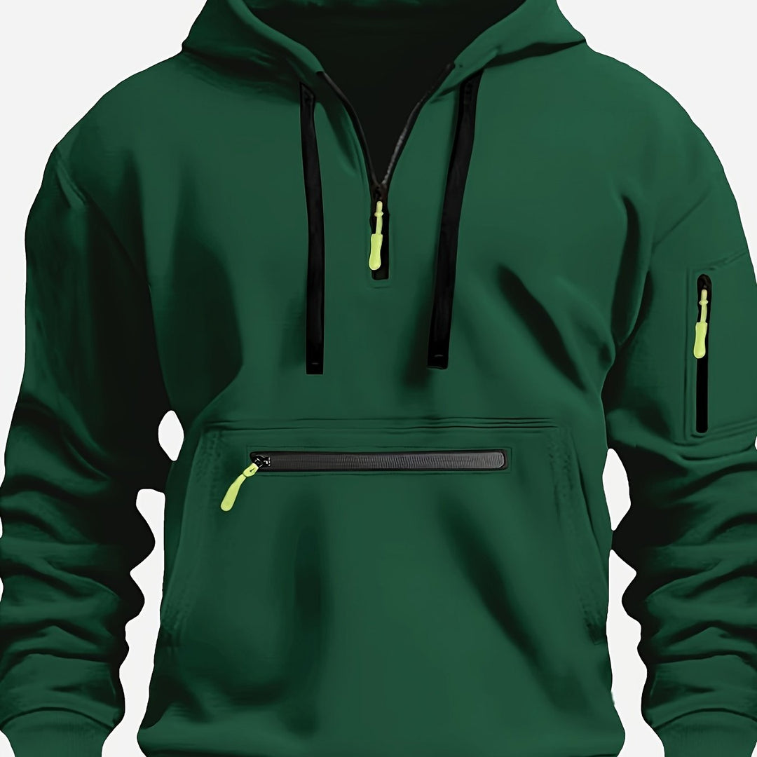 Finley | Men’s Half-Zip Hooded Sweatshirt with Zip Pockets