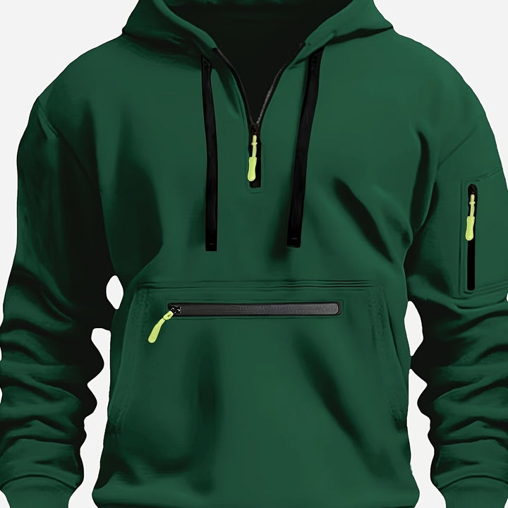 Finley | Men’s Half-Zip Hooded Sweatshirt with Zip Pockets