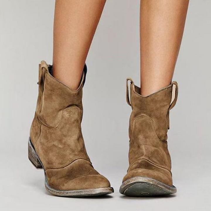 Frances | Women's Western Ankle Boots with Block Heel
