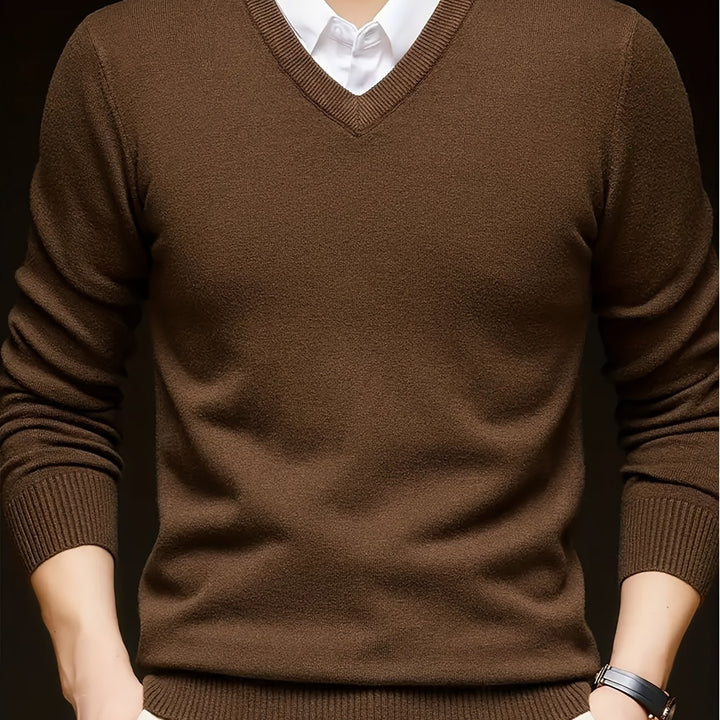 Adrian | Men’s V-Neck Knit Jumper
