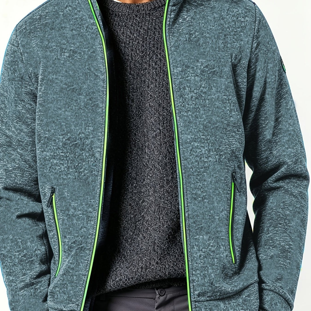 Gareth | Men’s Full-Zip Jacket with Contrast Trim