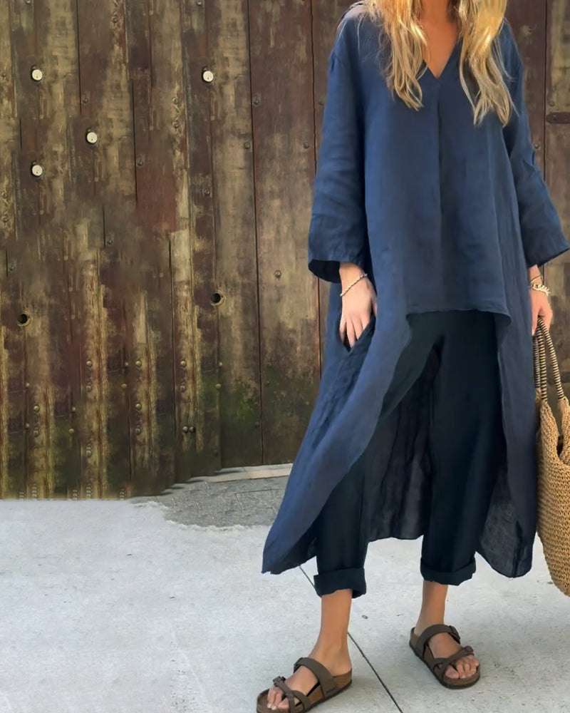 Serena | Relaxed Tunic & Straight-Leg Trouser Set