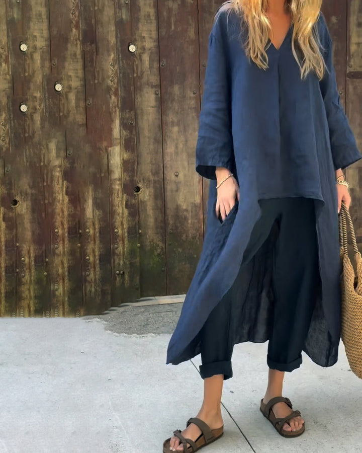 Serena | Relaxed Tunic & Straight-Leg Trouser Set