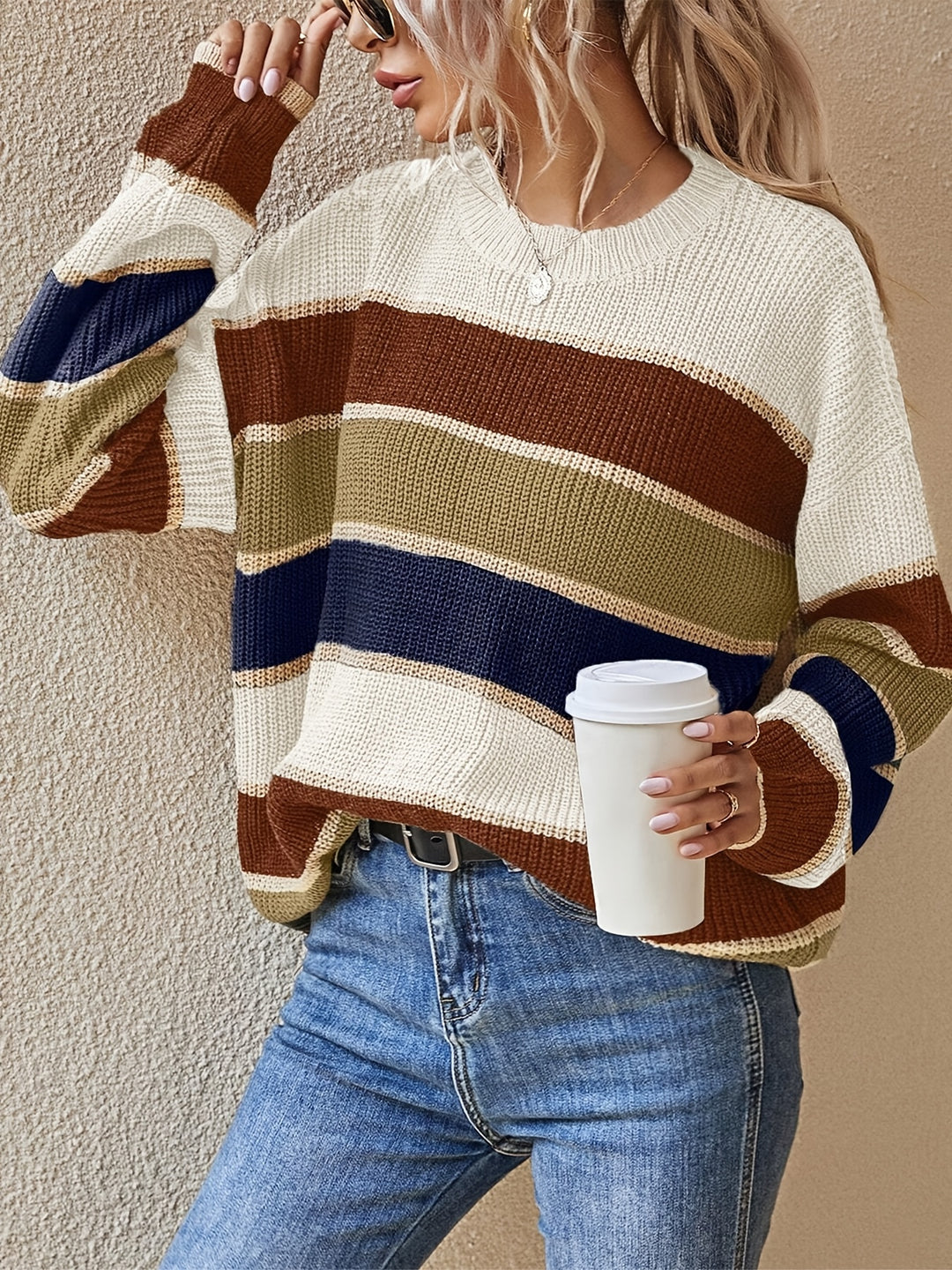 Marlow | Colour Block Striped Jumper