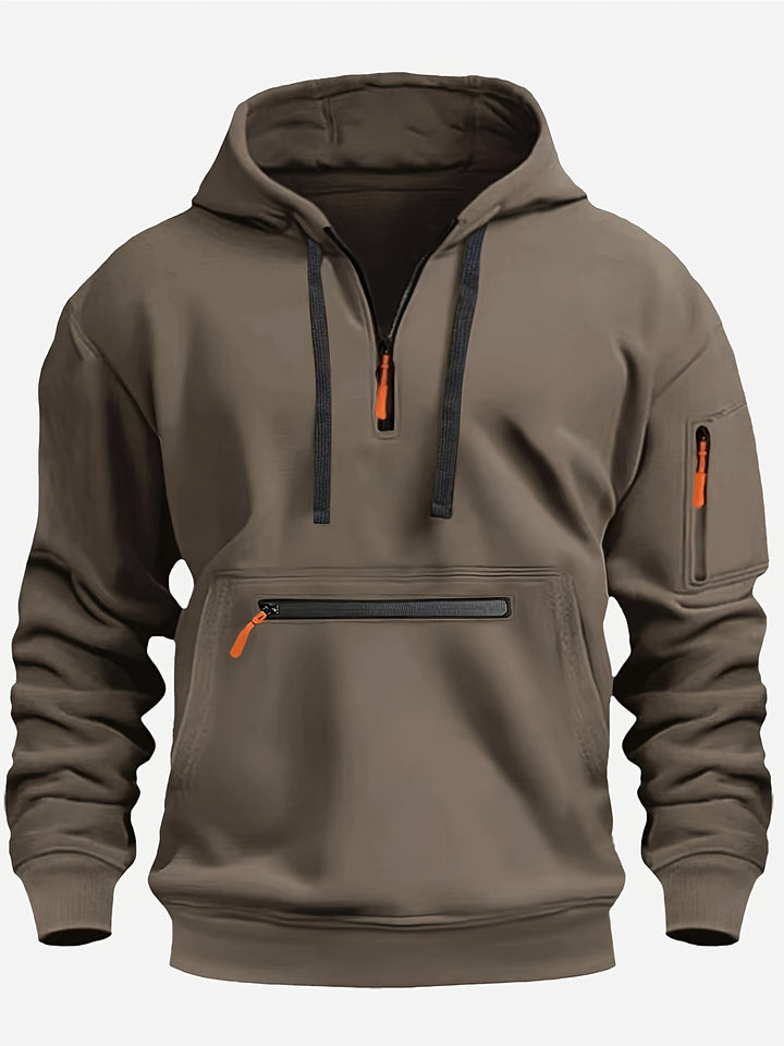 Finley | Men’s Half-Zip Hooded Sweatshirt with Zip Pockets