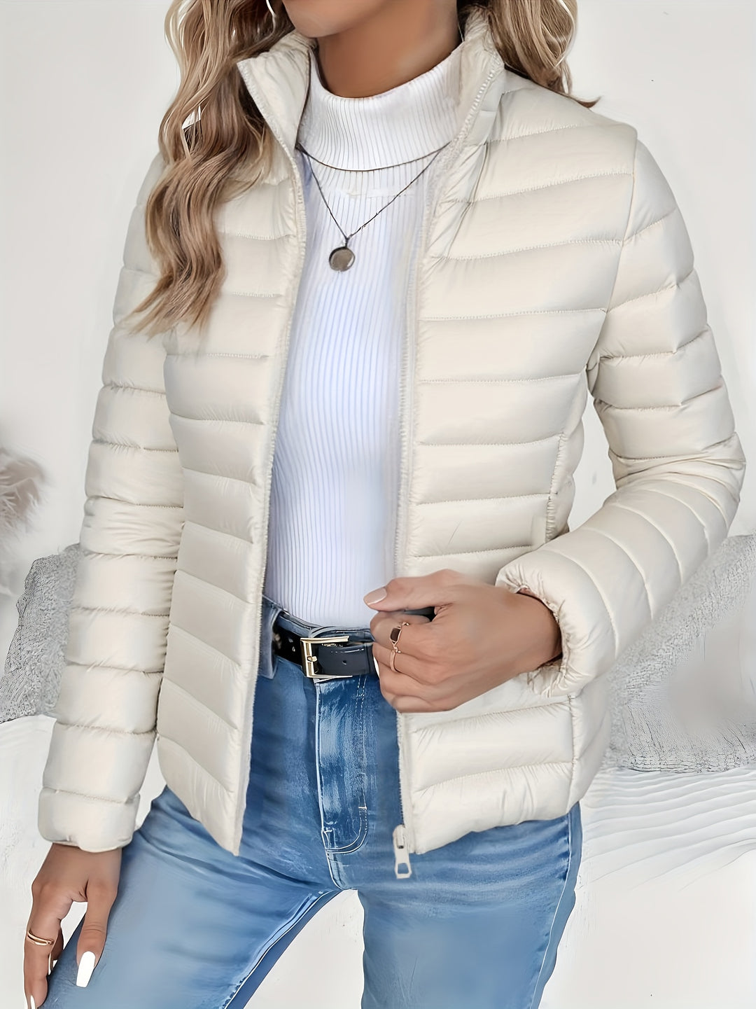 Nora | Quilted High-Neck Zip Jacket