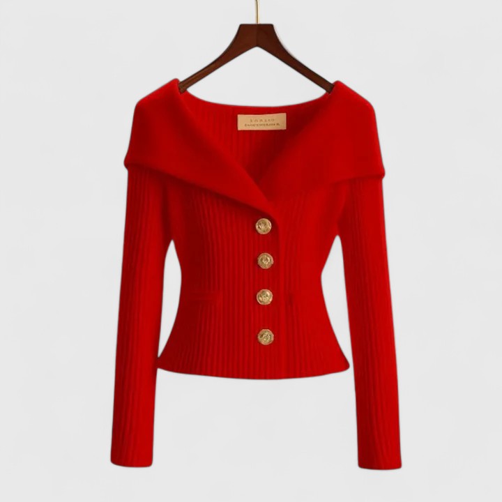 Holly | Off-Shoulder Button Cardigan