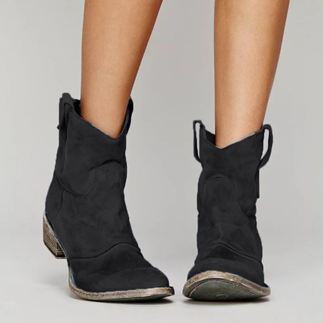 Frances | Women's Western Ankle Boots with Block Heel