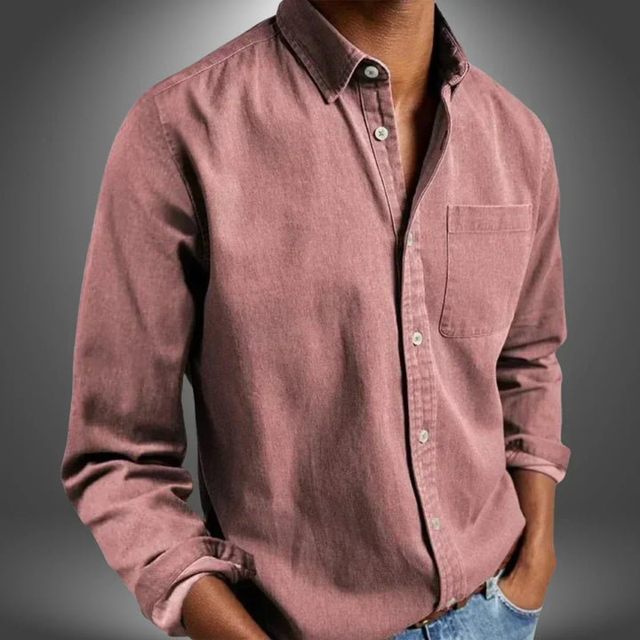 Alistair | Men's Lapel Collar Button-Front Shirt