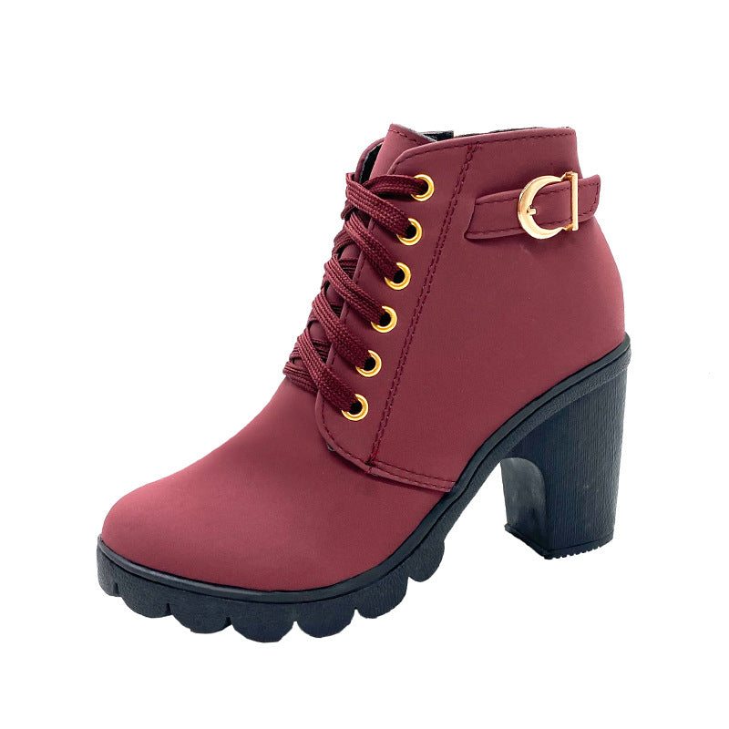 Lorelei | Women's Lace-Up Block Heel Ankle Boots