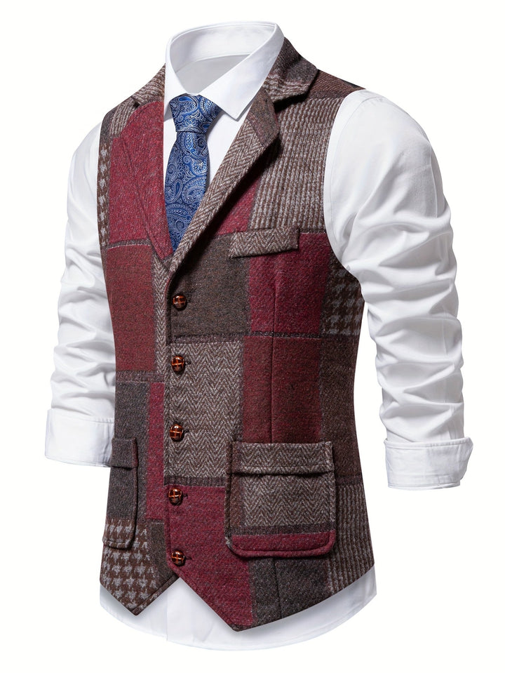 Alistair | Men’s Herringbone Tweed Waistcoat