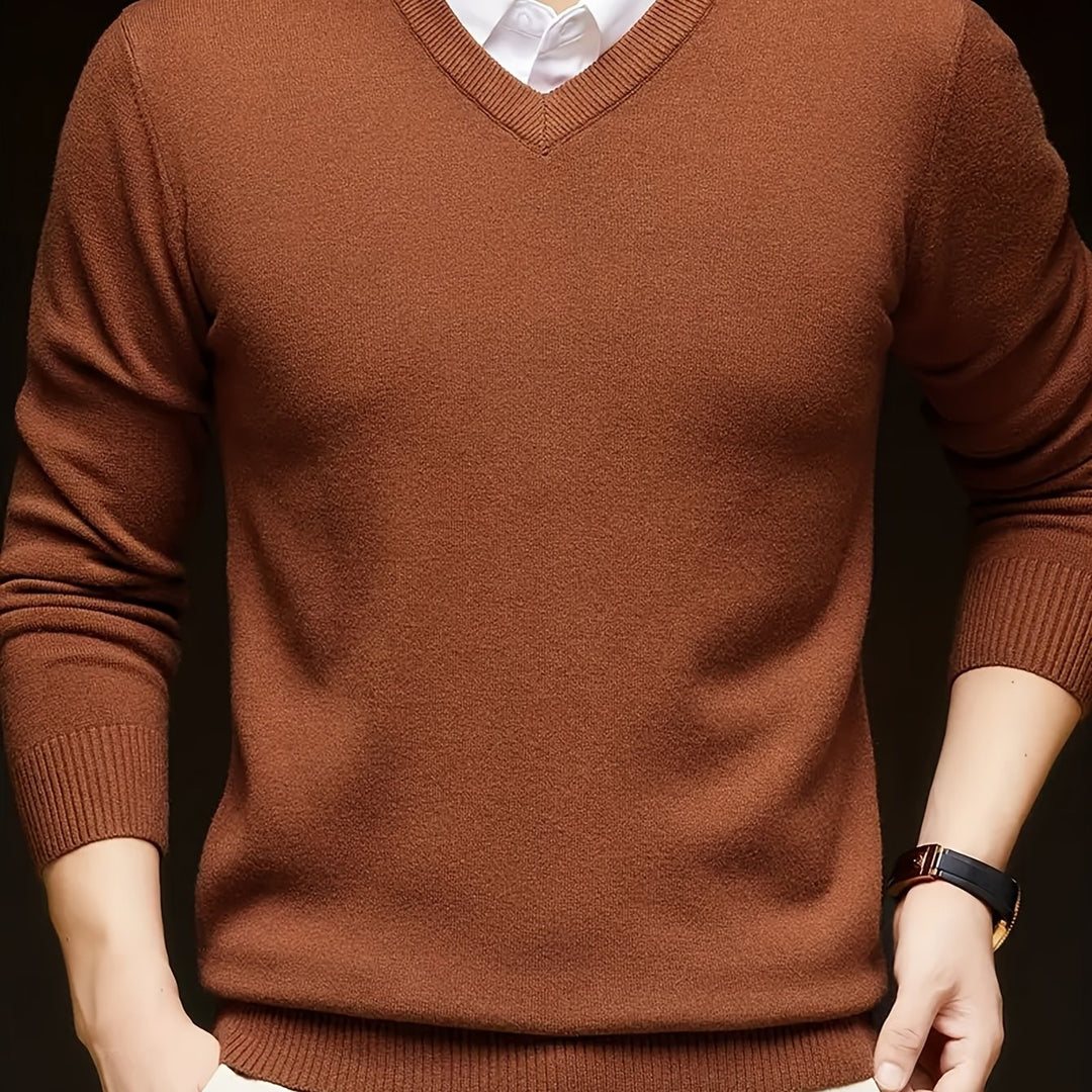 Adrian | Men’s V-Neck Knit Jumper