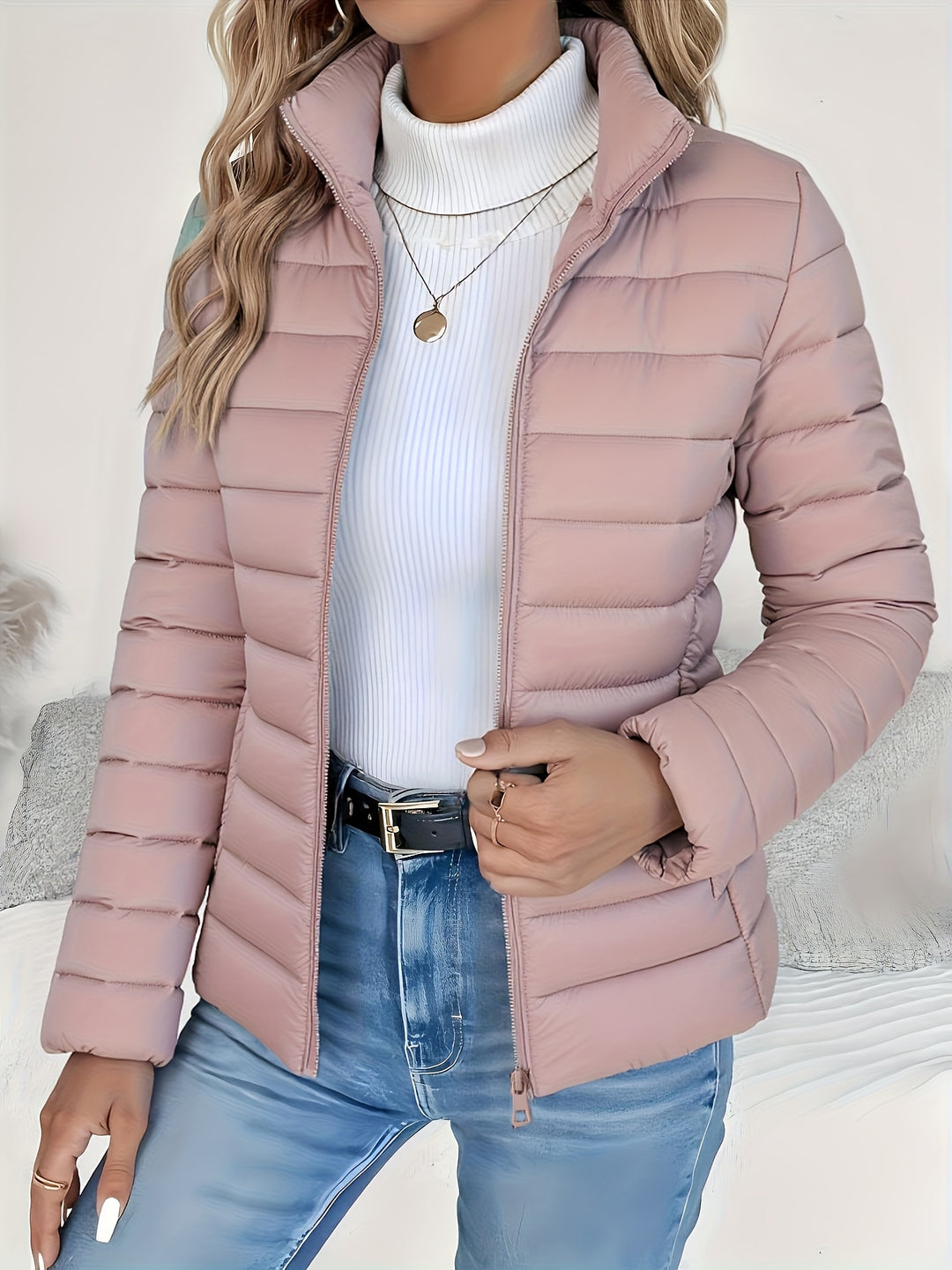 Nora | Quilted High-Neck Zip Jacket