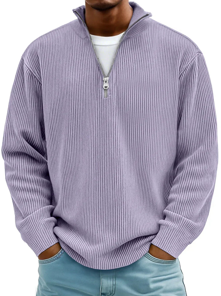 Theo | Men's Ribbed Half-Zip Jumper