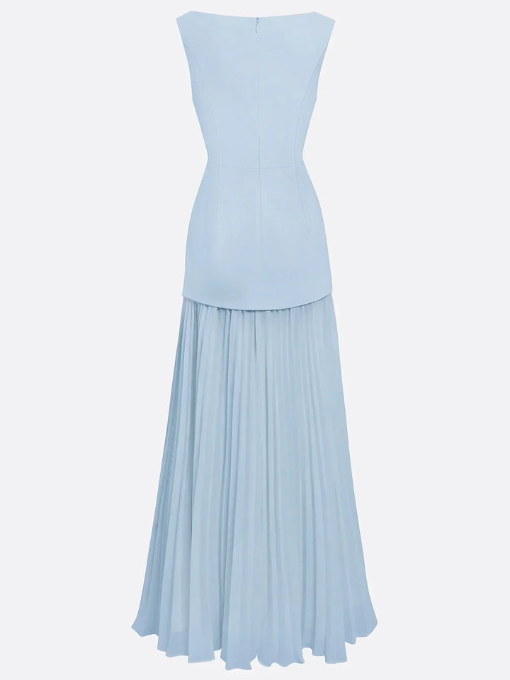 Micaela | Pleated Sleeveless Maxi Dress