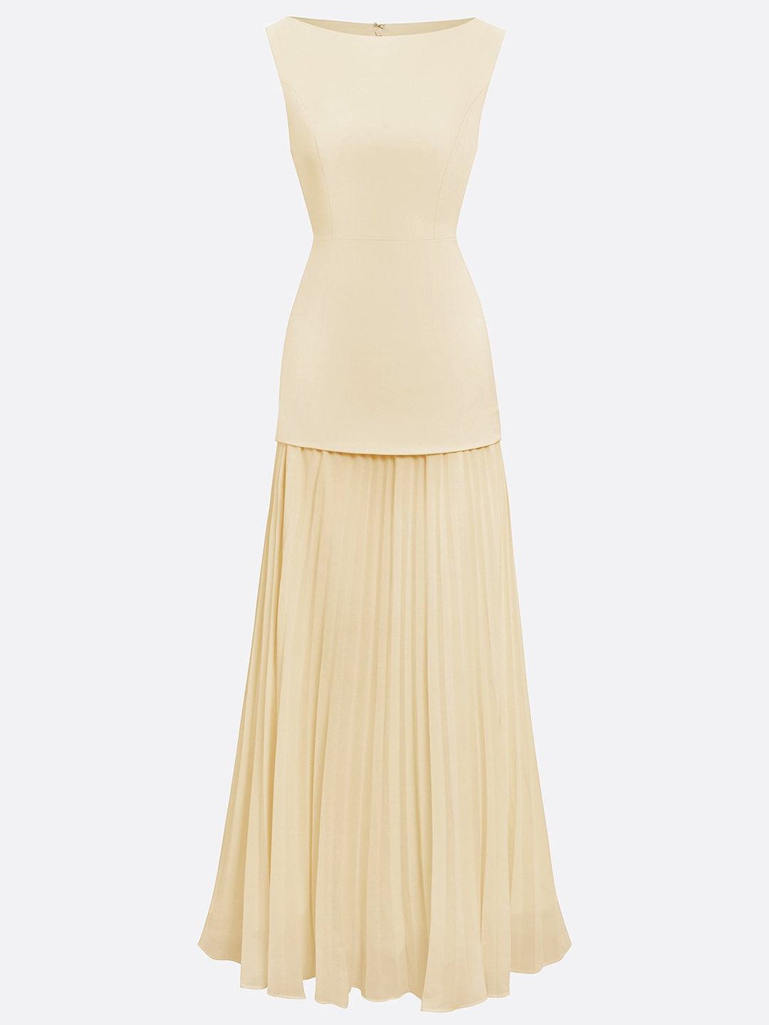 Micaela | Pleated Sleeveless Maxi Dress