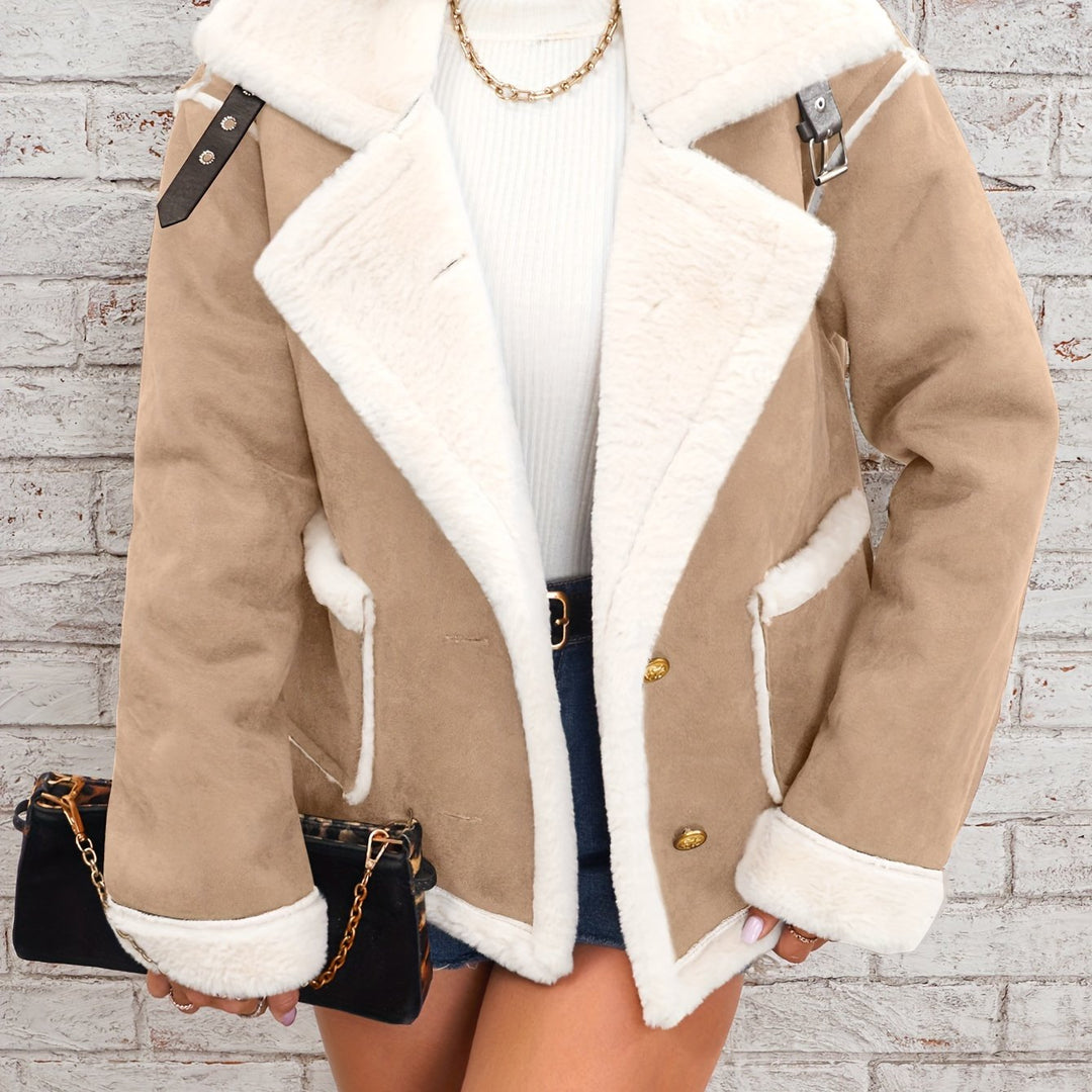 Evelyn | Women's Lapel Biker Winter Coat