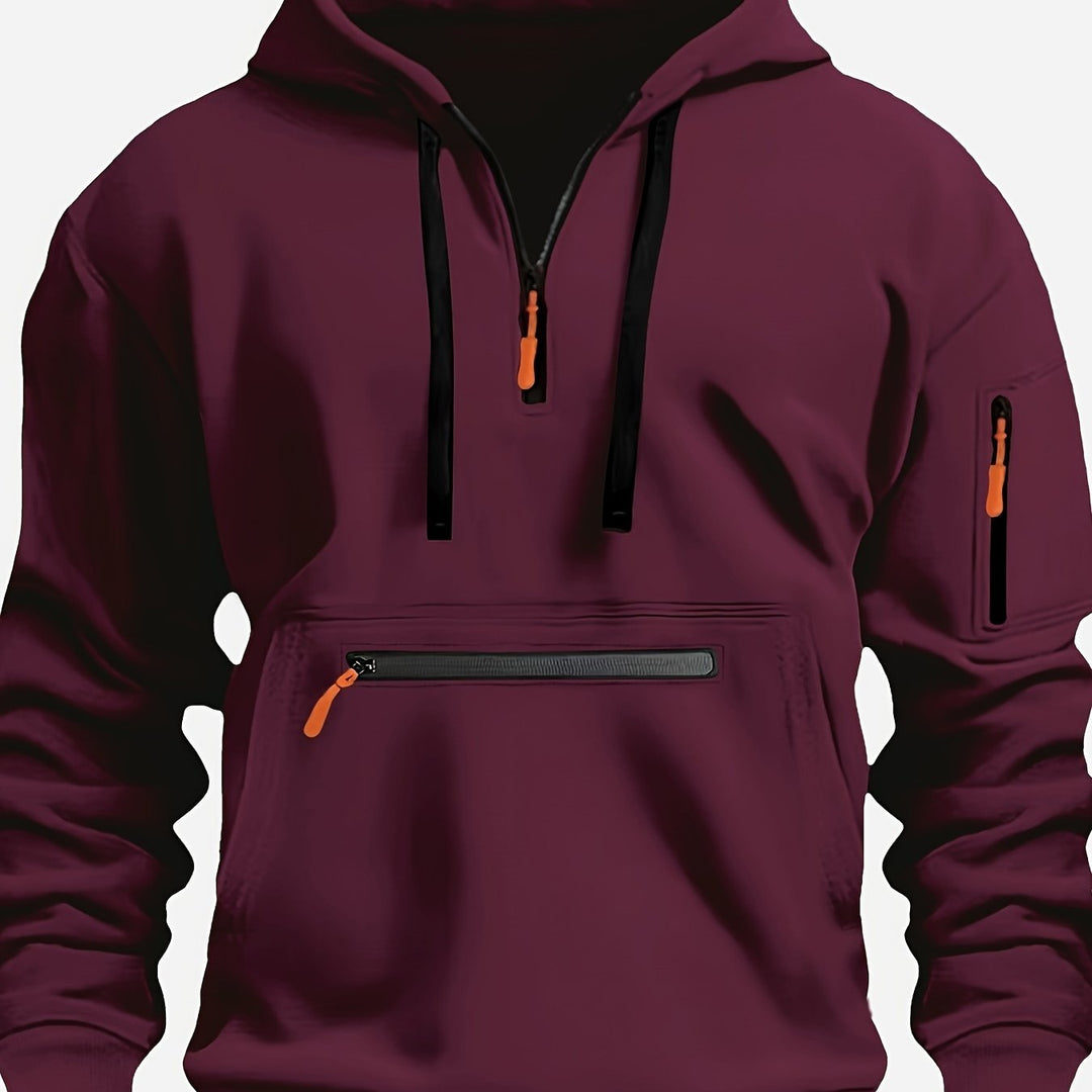 Finley | Men’s Half-Zip Hooded Sweatshirt with Zip Pockets