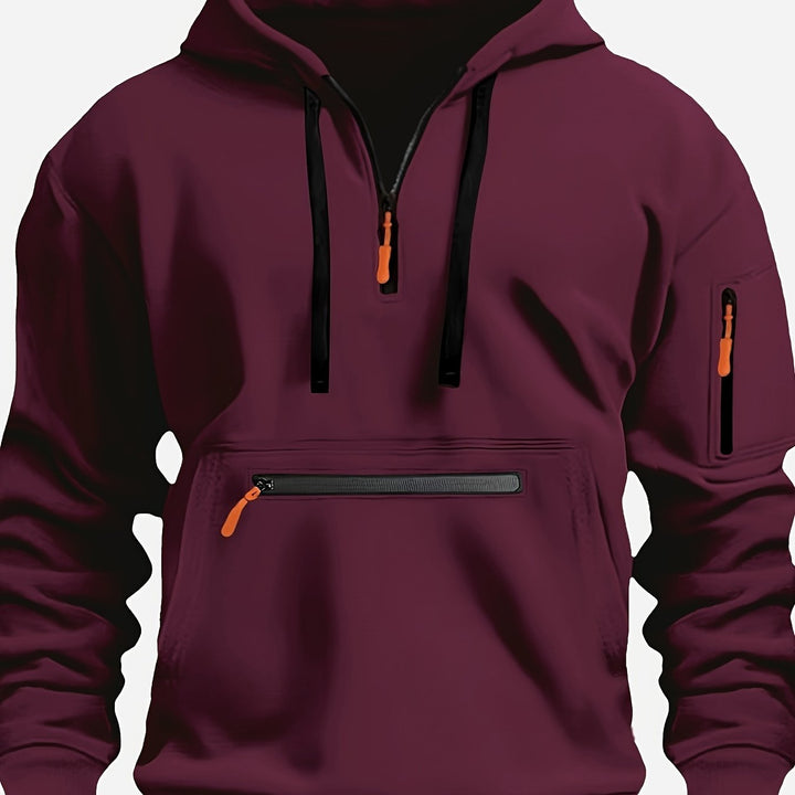 Finley | Men’s Half-Zip Hooded Sweatshirt with Zip Pockets