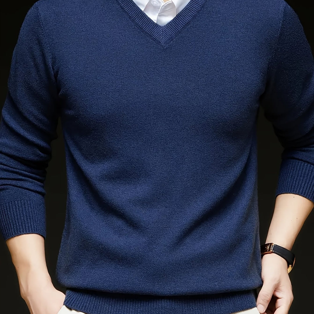 Adrian | Men’s V-Neck Knit Jumper