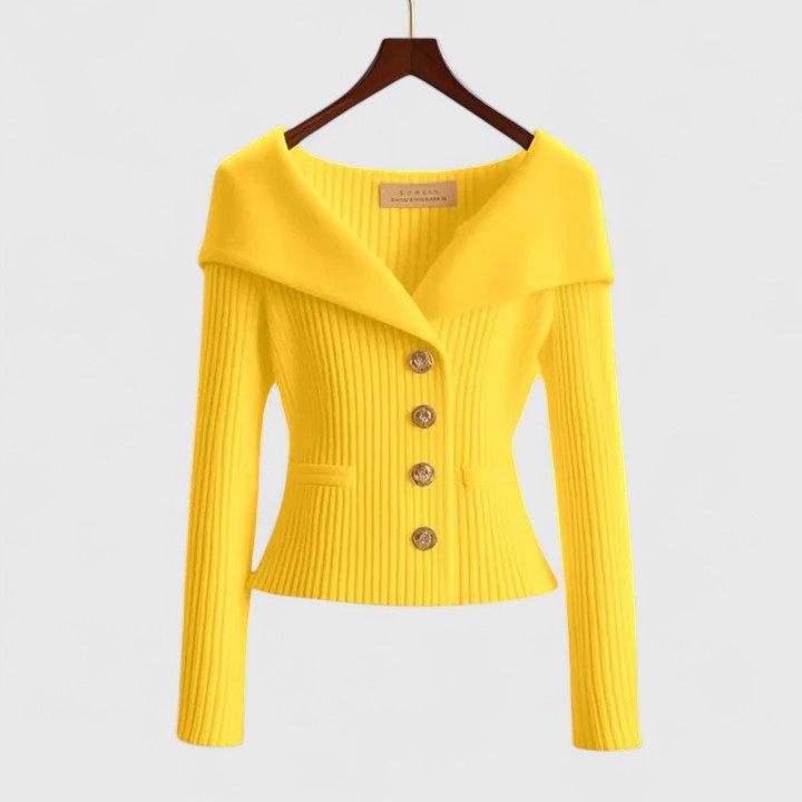 Holly | Off-Shoulder Button Cardigan